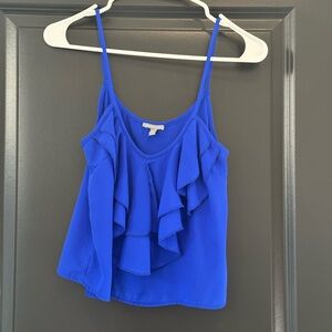 Royal blue XS sheer blouse tank